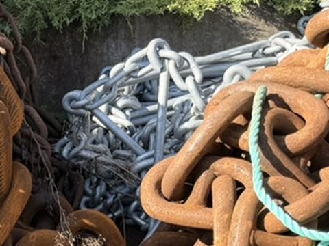 Galvanized chain in our depot